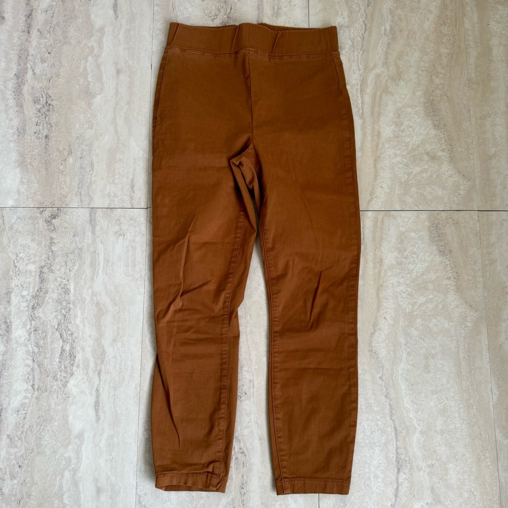 L’Agence Stretch Casual Pants Ankle Cropped Skinny Pull-On Size S Cotton Blend